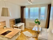 1+kk Lesná, ul. Halasovo náměstí, 9.NP/13, výtah, CP 24 m2, moderní, slunný, kompletně zařízený, výhled na Brno, cena 14000 CZK / objekt / měsíc, nabízí CENTURY 21 Bonus Brno
